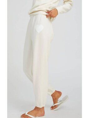 SPRWMN Heart Sweatpants Creme White Size Small